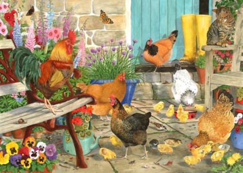 hens painting